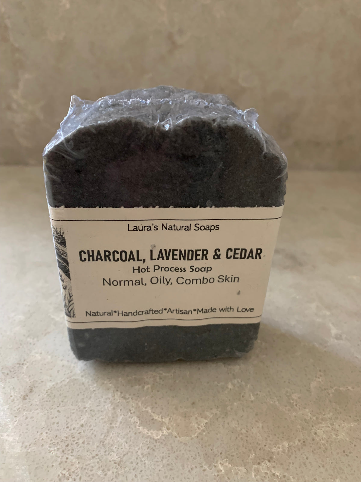 HOT PROCESS SOAP - TALLOW - Normal, Oily, Combo Skin - Charcoal, Lavender, Cedar