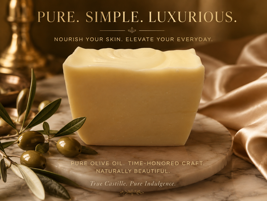 100% Pure Olive Oil Soap - Unscented - Gentle, Conditioning