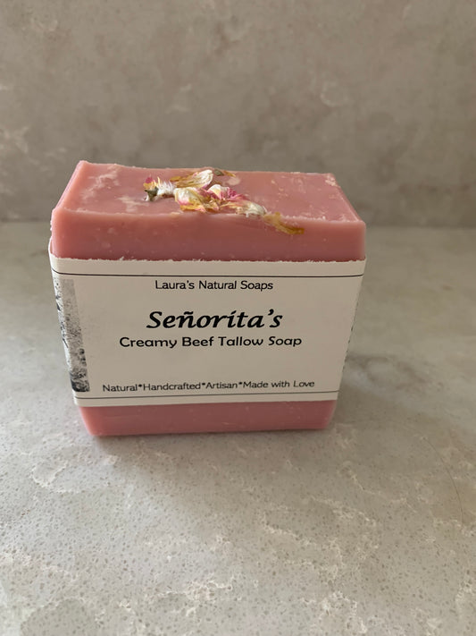 Tallow - Creamy Grass Fed Beef Tallow Soap - Sweet Florals + Vanilla